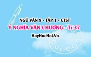 Soạn bài Ý nghĩa Văn Chương trang 37 Ngữ Văn lớp 9 tập 1 Chân trời sáng tạo